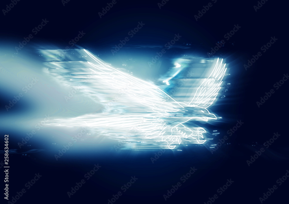 Fototapeta premium 光り輝く鳥