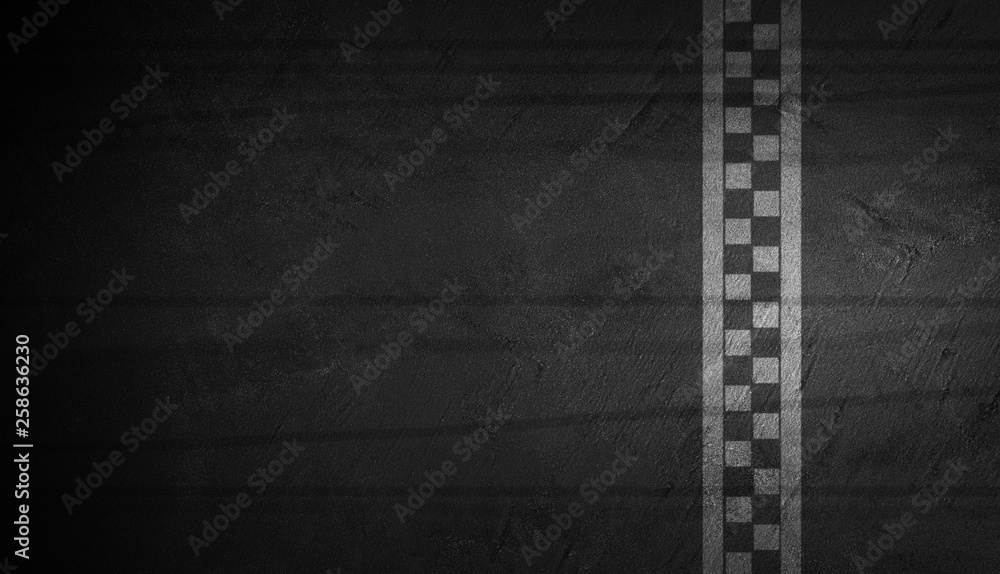 Finish line racing texture background top view