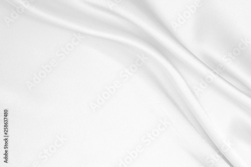 The texture of the satin fabric of white color for the background © Ольга Васильева