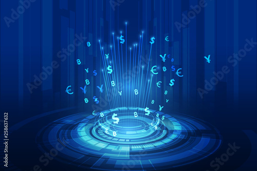 Money transfer. Global Currency. Stock Exchange. Stock vector illustration.eps10