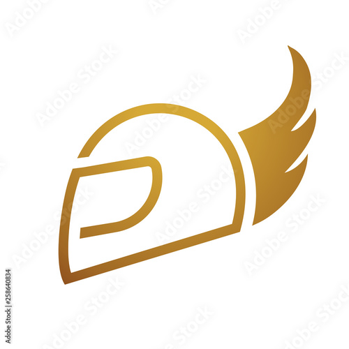 Racing helmet flat icon