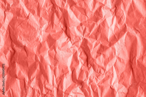 Wallpaper Mural Texture of crumpled rough wrapping paper in coral toned, abstract background Torontodigital.ca