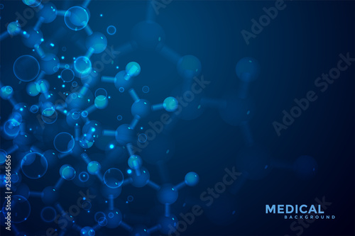 abstract molecules medical science background