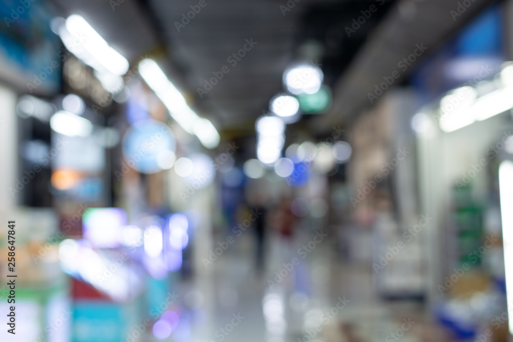 Abstract Blur shopping malll background