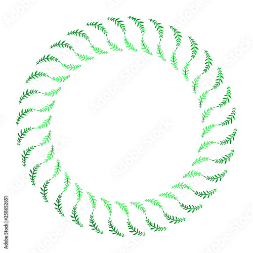 Wreath, Leaves wreath in circle 3