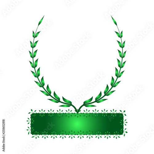 Natural background, Emerald wreath