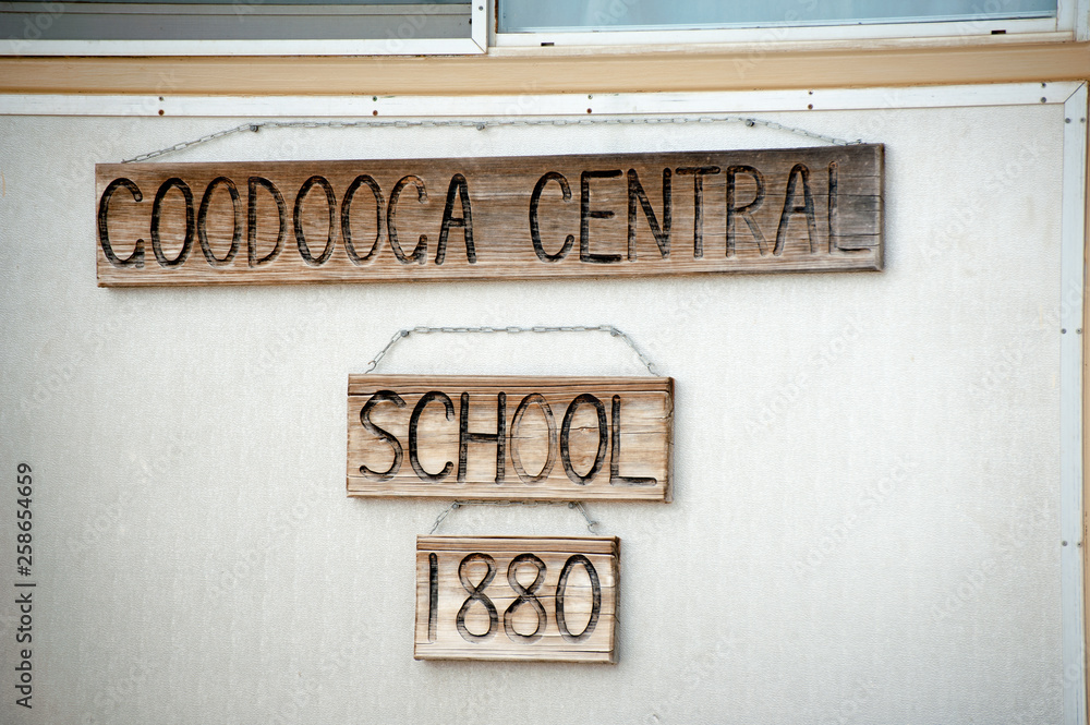 Fototapeta premium The Goodooga Central school sign