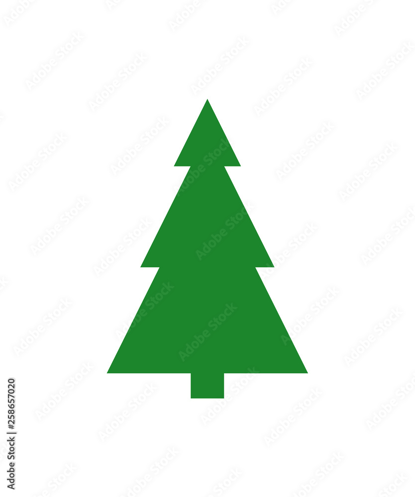 green Christmas tree icon. raster illustration green Christmas tree icon. raster illustration