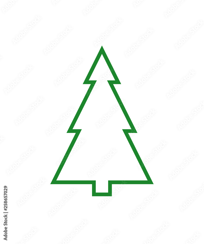 green Christmas tree icon. raster illustration green Christmas tree icon. raster illustration