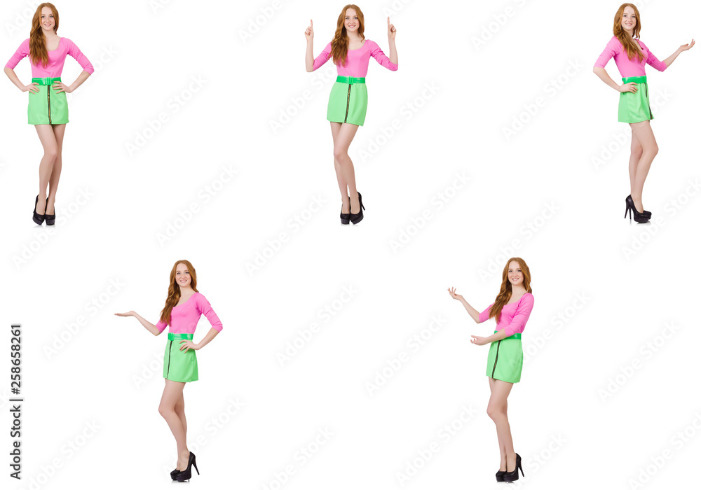 Beautiful woman in green skirt Beautiful woman in green skirt