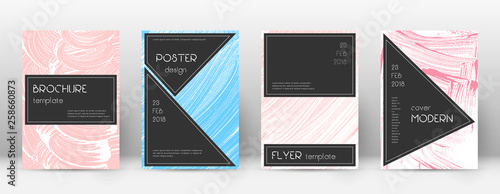 Cover page design template. Black brochure layout.