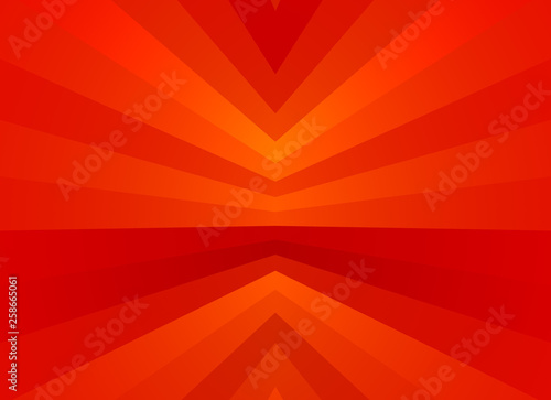 Abstract red background from concentric angular stripes photo