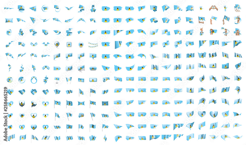 very big collection of vector flags of the Saint Lucia very big collection of vector flags of the Saint Lucia