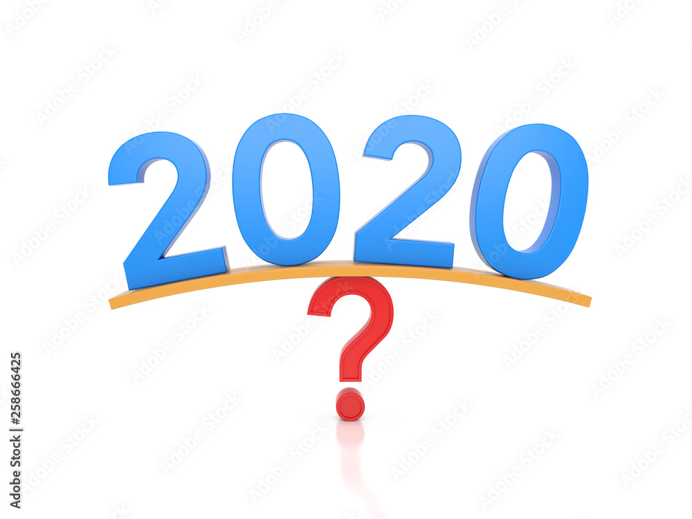 New Year 2020 Creative Design Concept - 3D Rendered Image New Year 2020 Creative Design Concept - 3D Rendered Image