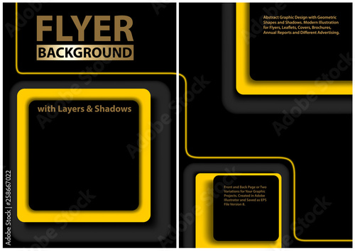 Black Flyer Template with Y...