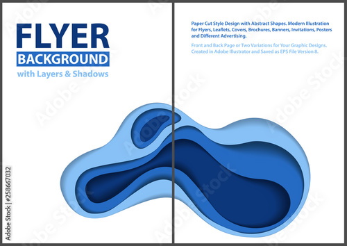 Modern Flyer Paper Cut Styl...