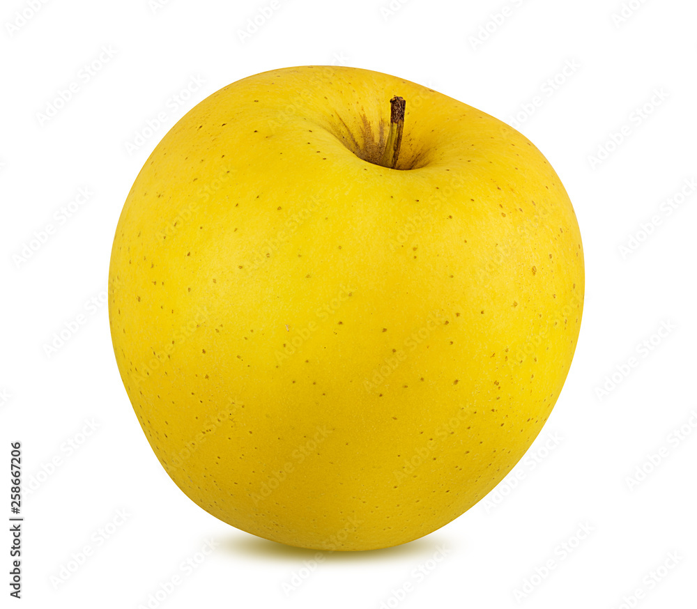 Fresh yellow apple isolated on white background with clipping path Fresh yellow apple isolated on white background with clipping path