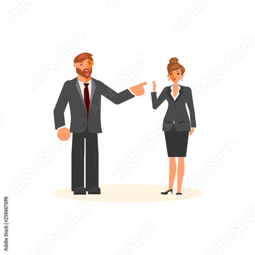 Superior and subordinate professional relationship concept
