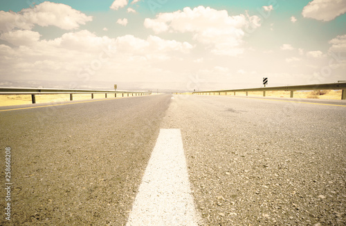 Empty asphalt road