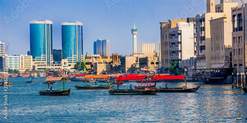 Famous Abra Boat Ride in the city