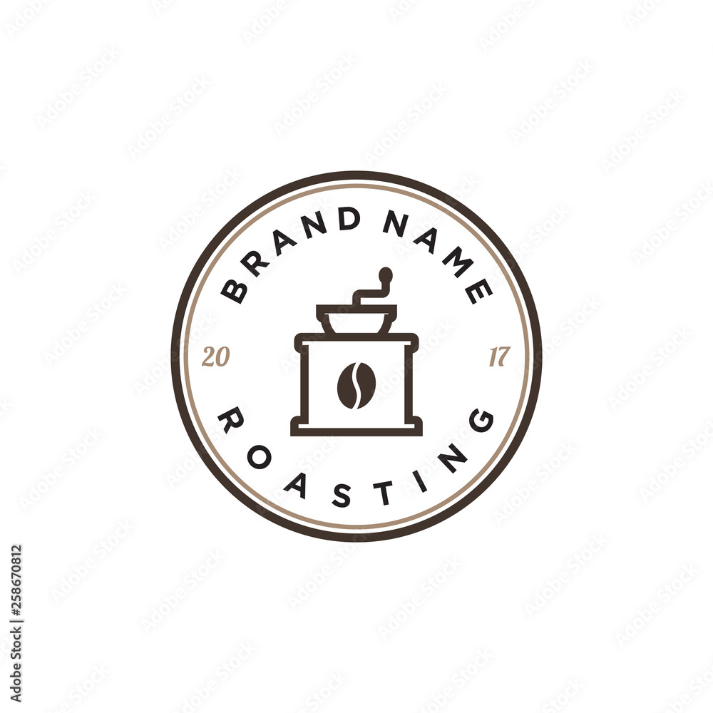 coffee roaster logo design Stock Vector Adobe Stock