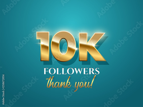 10000 followers celebration vector banner with text