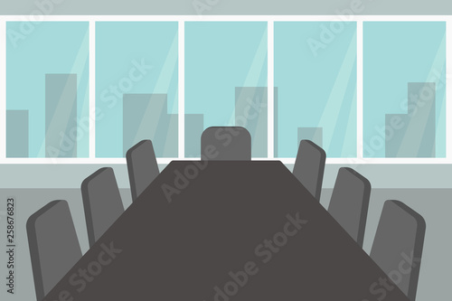 Empty conference room. Vector illustration.