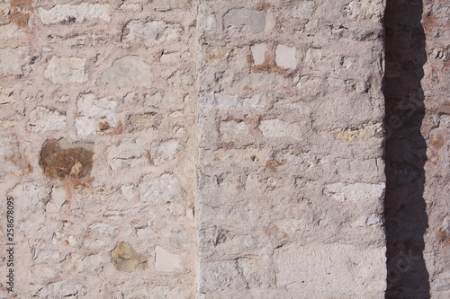 Obraz na płótnie Wall of the Church of St. Donat. Zadar Croatia. Background texture wall. w salonie