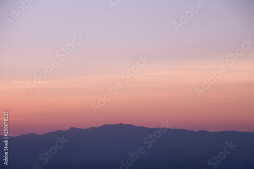 beautiful scene, mountain view sunrise in the morning. © nuruddean