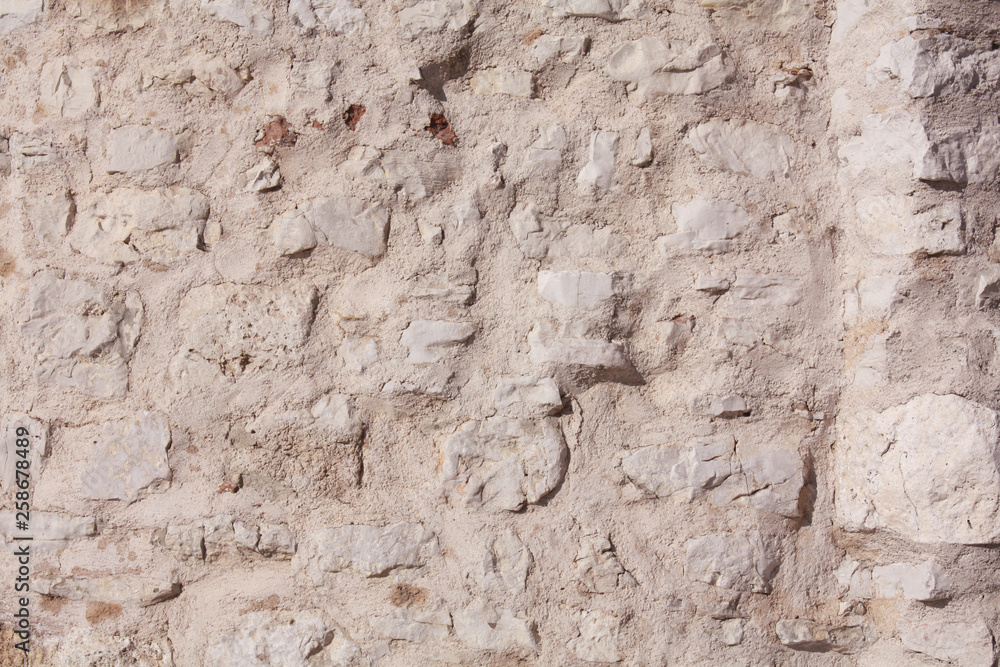 Wall of the Church of St. Donat. Zadar Croatia. Background texture wall.