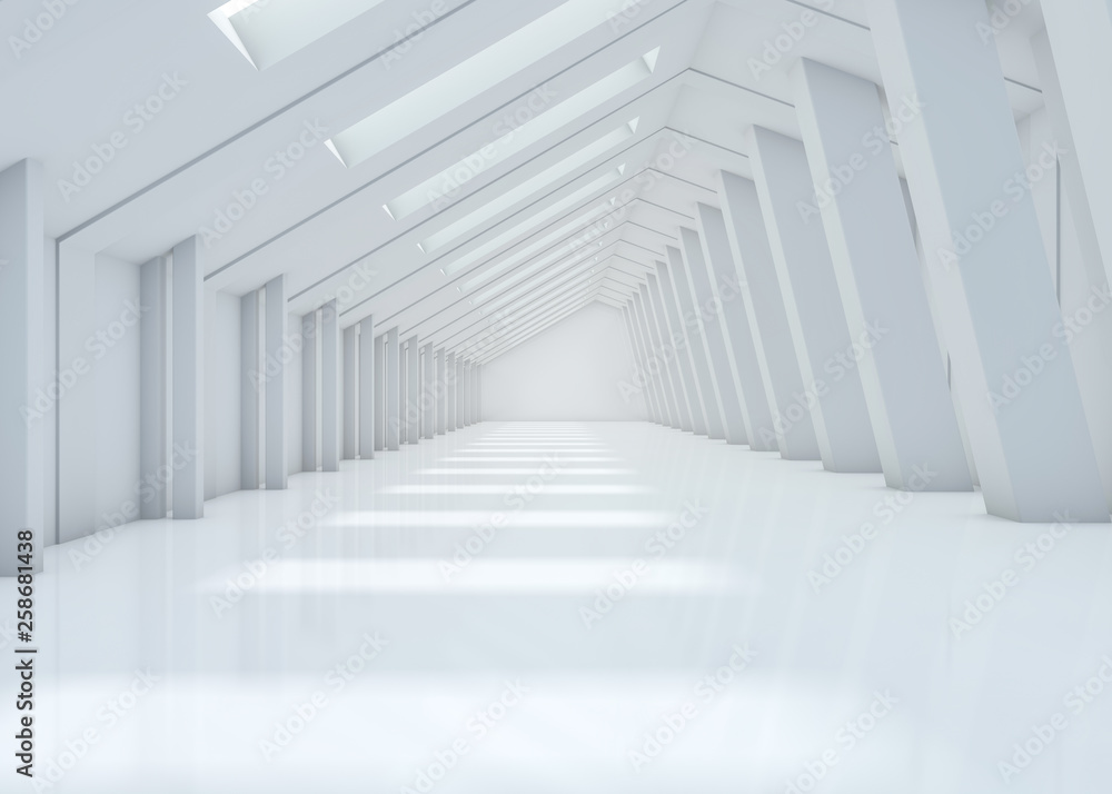 Obraz premium Streszczenie tło nowoczesnej architektury. Renderowanie 3D