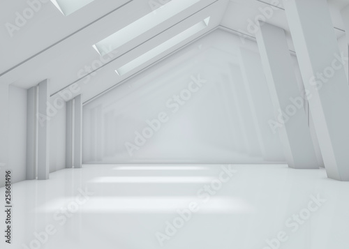 Abstract modern architecture background. 3D rendering