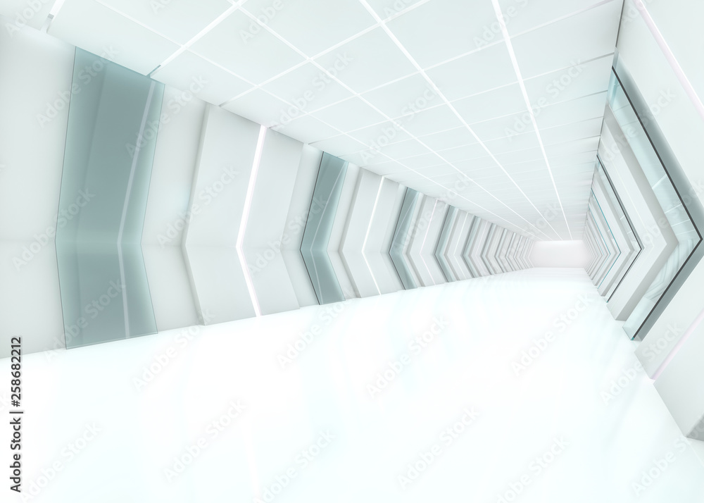 Obraz premium Abstract modern architecture background. 3D rendering