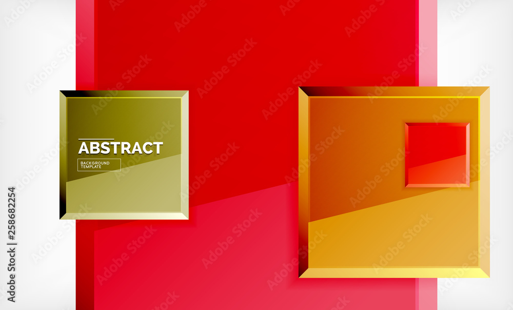 Square geometrical background Square geometrical background