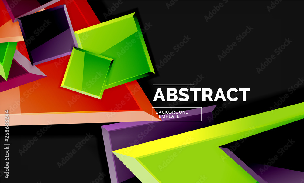 Squares and triangles geometrical background Squares and triangles geometrical background