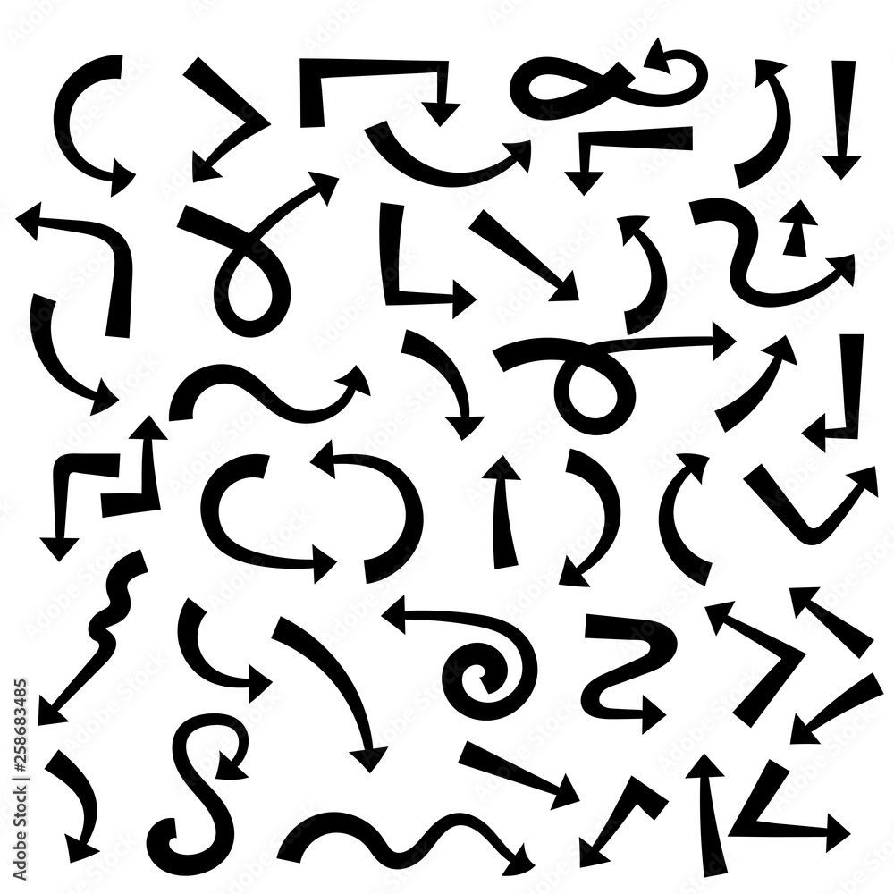 Arrows. Black icons Arrows. Black icons