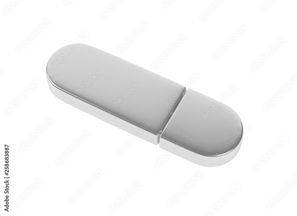 USB flash drive. 3d rendering illustration isolated USB flash drive. 3d rendering illustration isolated