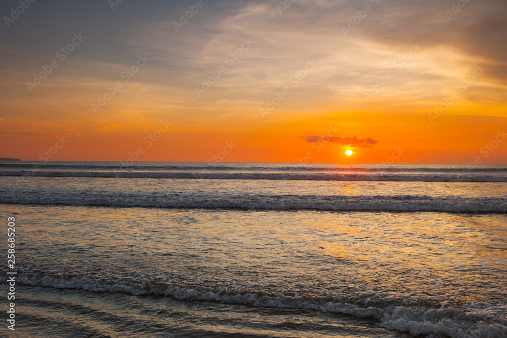 Amazing sunset form Bali beach