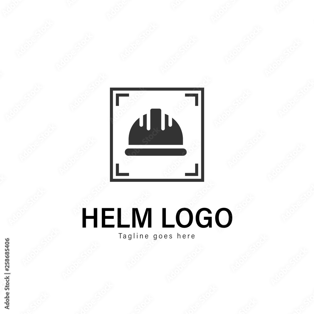 Construction logo template design. Construction logo with modern frame vector design