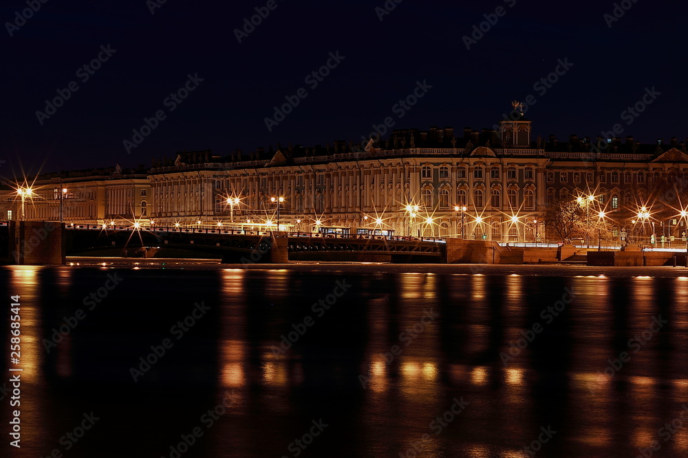 Earth Hour in the city of St. Petersburg, Russia. March 30, 2019.