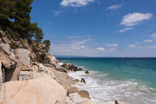 Amazing scenery by the sea in Sithonia, Chalkidiki, Greece © kokixx