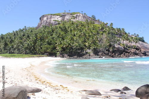 North island seychelles beach Indian Ocean palms