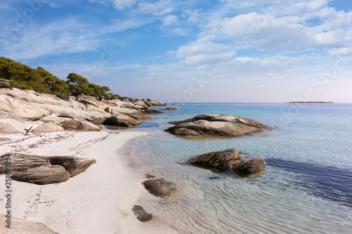 Amazing scenery by the sea in Diaporos island, Sithonia, Chalkidiki, Greece © kokixx