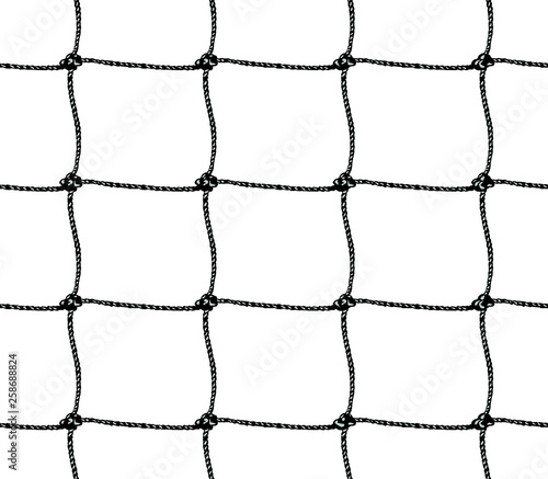 Seamless pattern of soccer goal net or tennis net photo