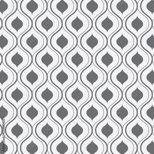 abstract ornament pattern vector illustration, repeating wavy thin and thick line. pattern is on swatches panel