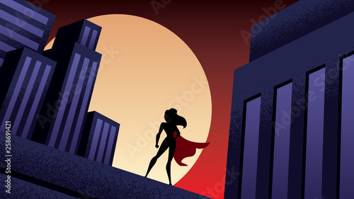 Superheroine City Night