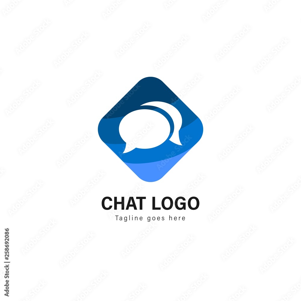 Chat logo template design. Chat logo with modern frame vector design Chat logo template design. Chat logo with modern frame vector design