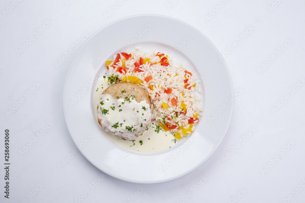 cutlet with rice