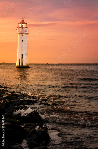 Perch Rock lighthouse,Liverpool sunset.
