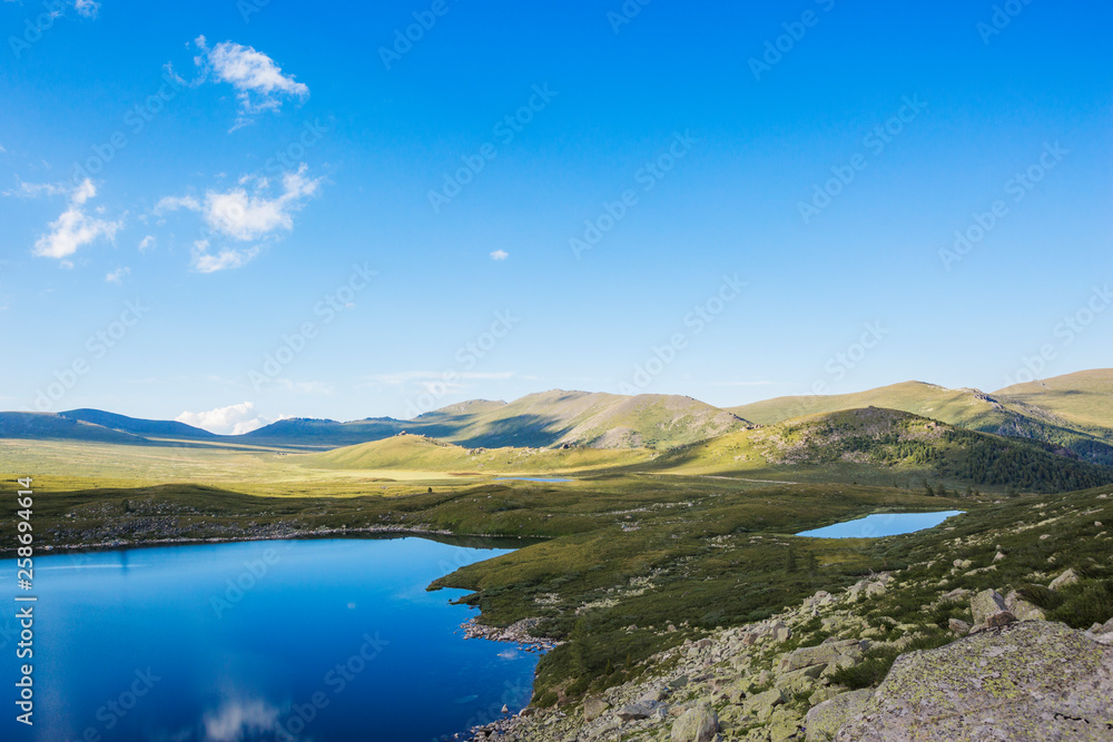 Kyrgyz lake. Altai landscape. Russia